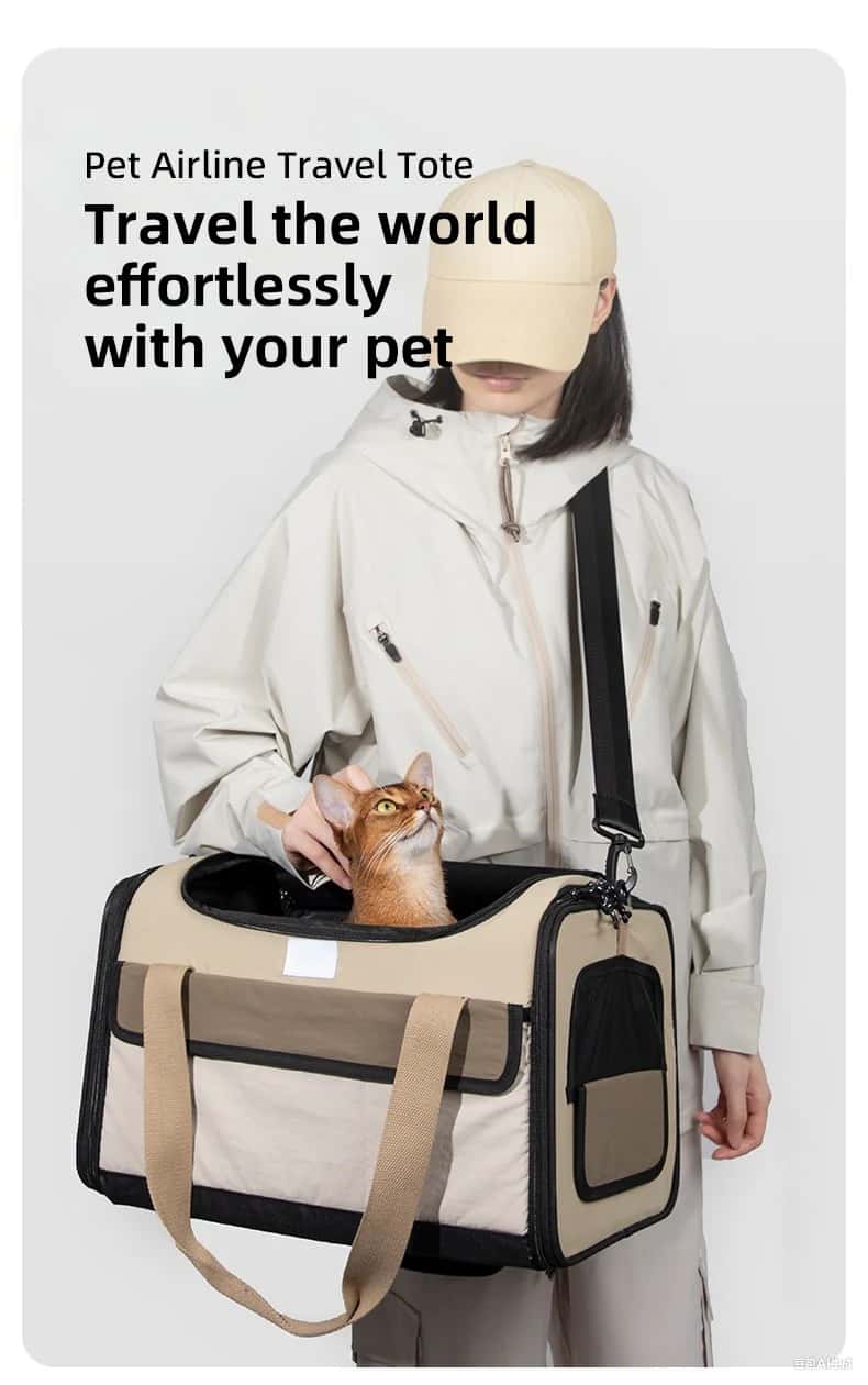 Pet Airline Travel Carrier | Soft-Sided, Foldable